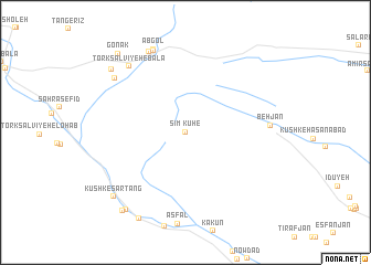 map of Kūh-e Sīm